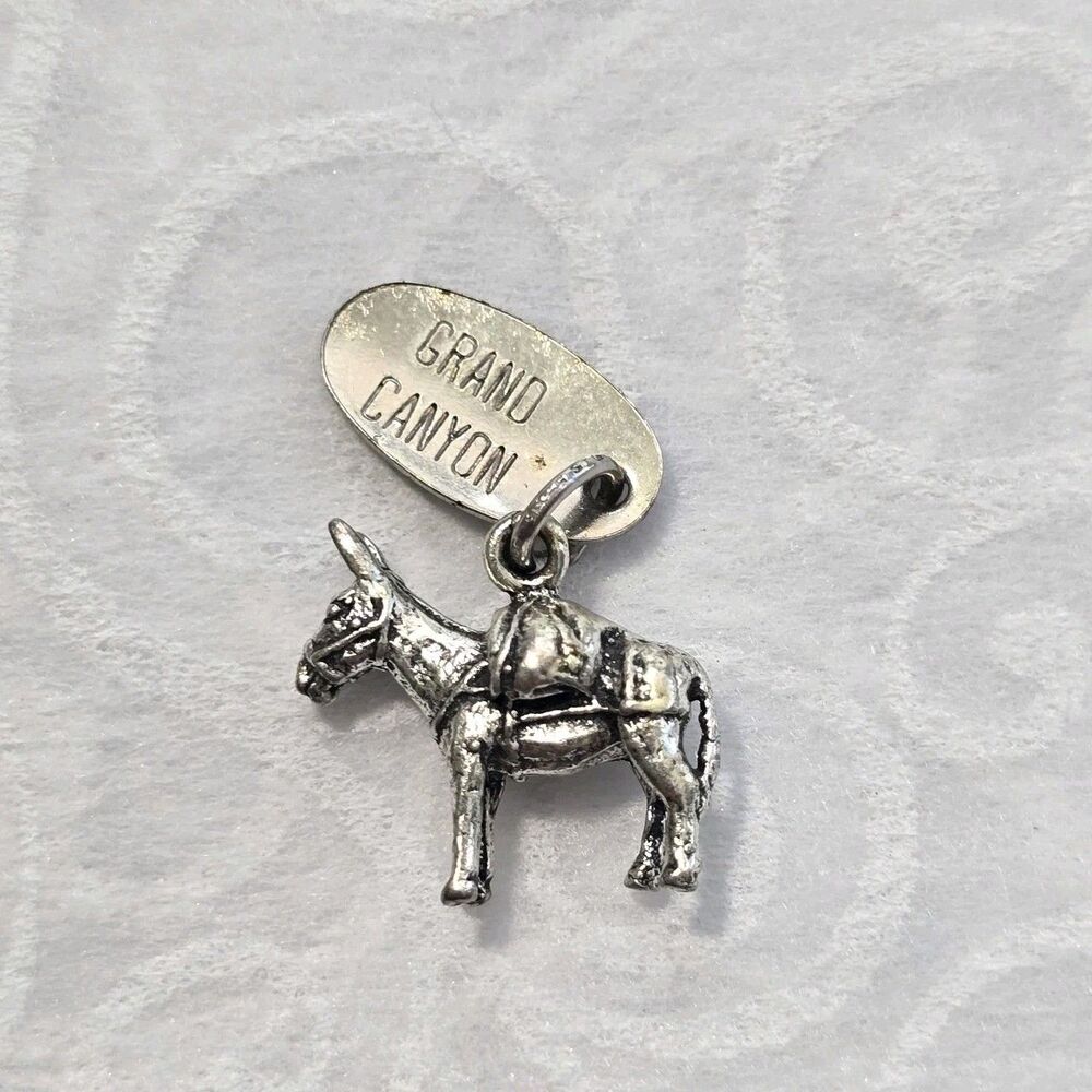 Vintage Donkey Grand Canyon Travel Souvenir Plated Steel